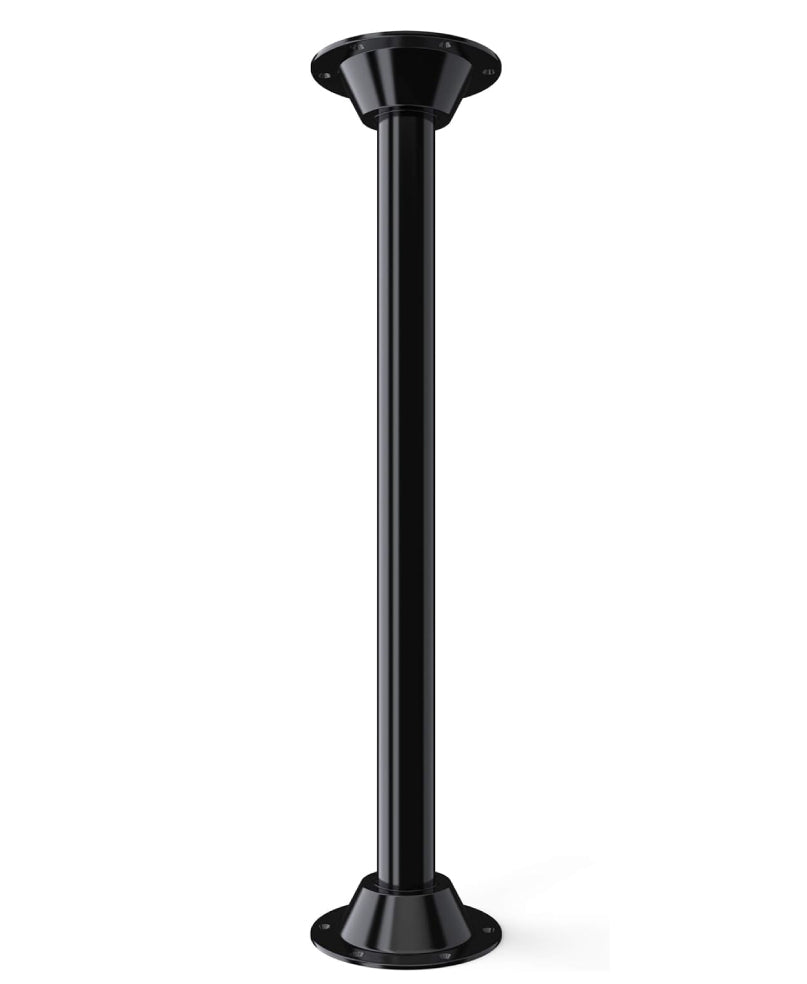 SROODTUO RV or Boat Table Leg System. SurFit 29" Leg, Black, Surface Mount with Aluminum Floor and Table Bases