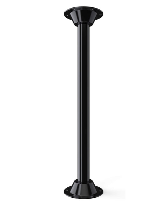 SROODTUO RV or Boat Table Leg System. SurFit 29" Leg, Black, Surface Mount with Aluminum Floor and Table Bases